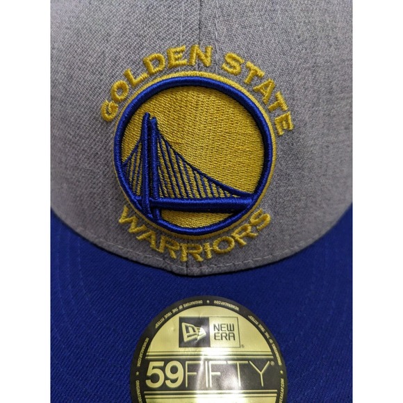 Golden State Warriors New Era Hat 59Fifty 8 Low Crown Gray Wool Blend Fitted New - Picture 2 of 5